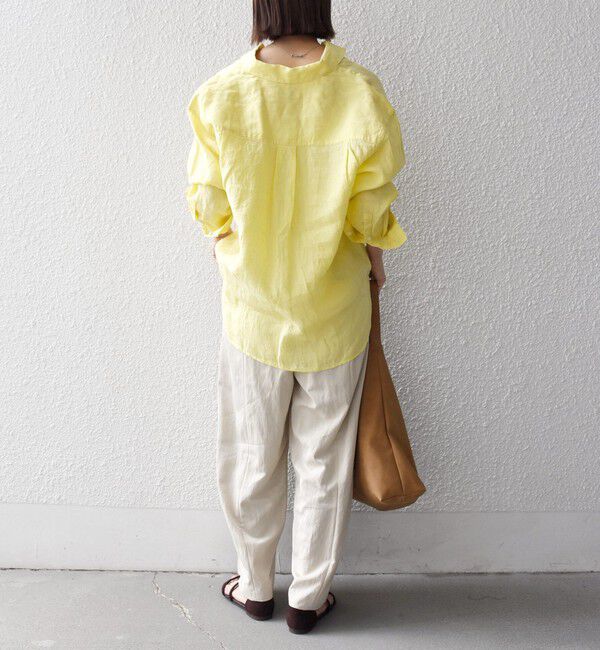 SHIPS any「SHIPS any:〈洗濯機可能〉リネン 刺繍 レギュラー ルーズ シャツ」|シャツ・ブラウス|