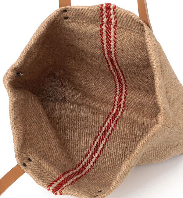 SHIPS any「《予約》TARANGO: ライン デザイン ジュート ビッグ トート（A4対応）」|トートバッグ|