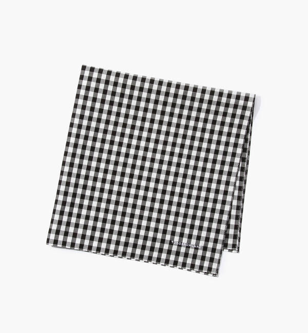 TOMORROWLAND GOODS「TOMORROWLAND コットン ギンガムチェックハンカチ」|ハンカチ|18 ブラック系