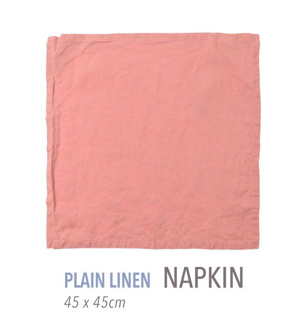 TOMORROWLAND HOME「プレーンリネン ナプキン（45cm X 45cm）」|食器・キッチングッズ|33 ピンク