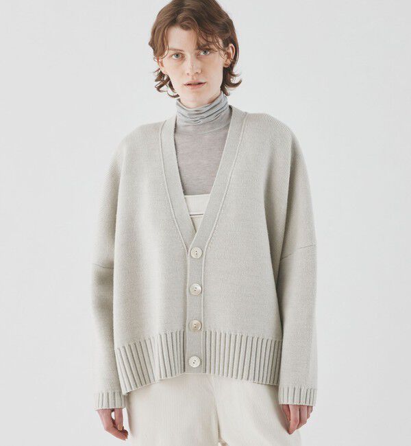 GALERIE VIE「ウーステッドダブルフェイス Vネックカーディガン」|カーディガン|