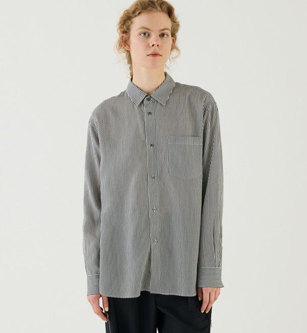 GALERIE VIE「セルロースシルクブロード カラーシャツ」|シャツ・ブラウス|