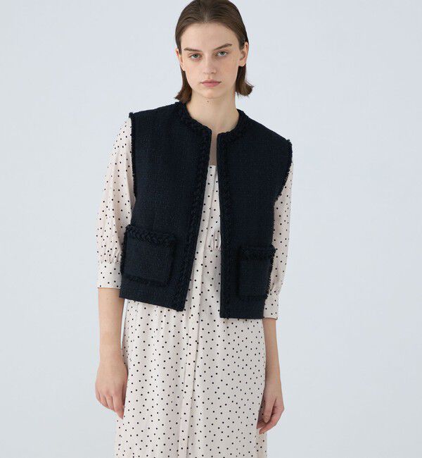 Ballsey「コットンスラブツイード ショートジレ」|ベスト・ジレ|