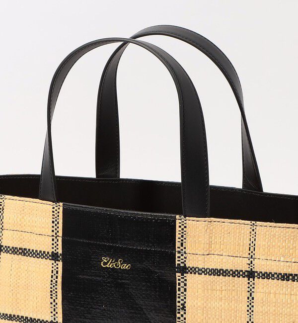 TOMORROWLAND GOODS「Ele`Sac CHECK WIDE TOTE バッグ」|ハンドバッグ|
