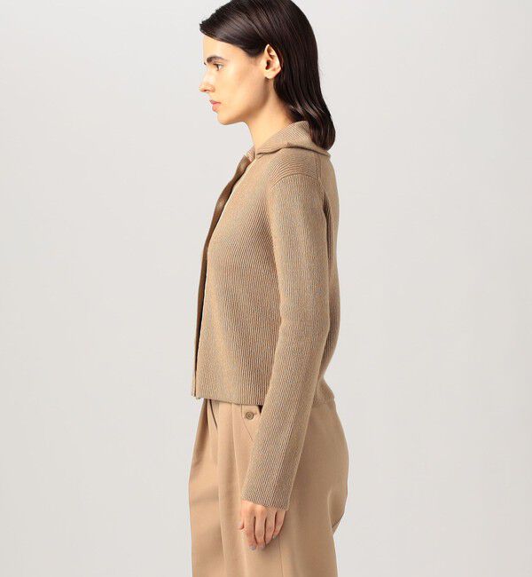 BACCA「ラメウール フラットカラーニットカーディガン」|ニット・セーター|