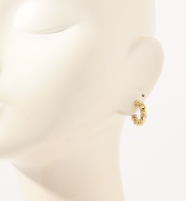 TOMORROWLAND GOODS「Kenneth Jay Lane Pearl Pave Hoops ピアス」|ピアス|