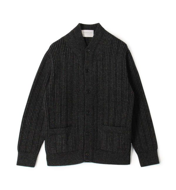 TOMORROWLAND MENS「ウールカシミヤシルク リブVネックカーディガン」|ニット・セーター|18 チャコールグレー