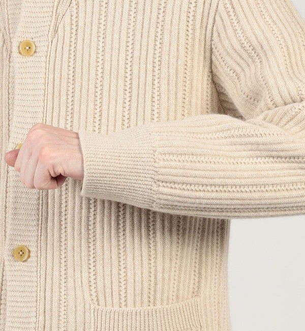 TOMORROWLAND MENS「ウールカシミヤシルク リブVネックカーディガン」|ニット・セーター|