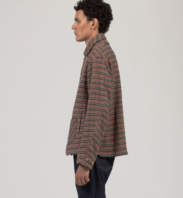 TOMORROWLAND MENS「シルクガンクラブチェック ショートブルゾン」|ブルゾン・スタジャン|