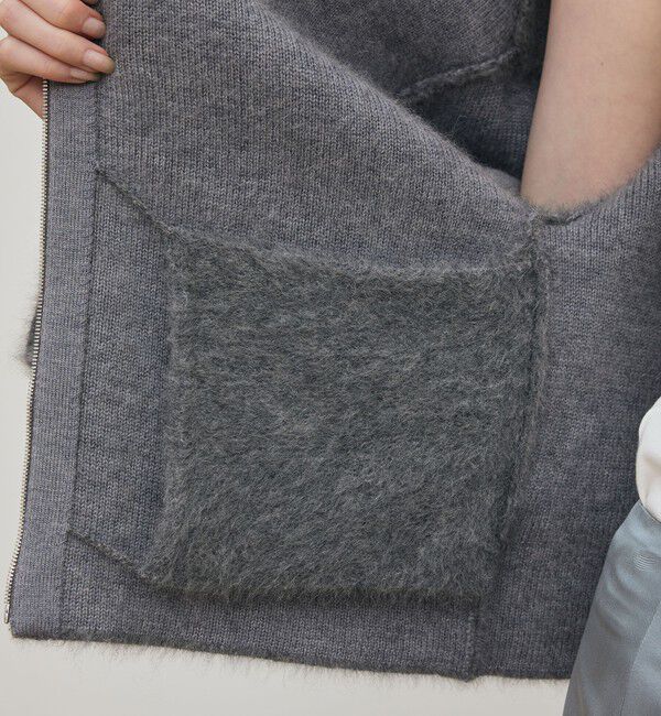 DES PRES「フォックスカシミヤ フーデッドブルゾン」|ブルゾン・スタジャン|