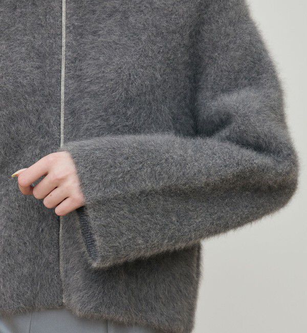 DES PRES「フォックスカシミヤ フーデッドブルゾン」|ブルゾン・スタジャン|