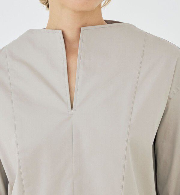 GALERIE VIE「ストレッチタイプライター ブザムロングブラウス」|シャツ・ブラウス|