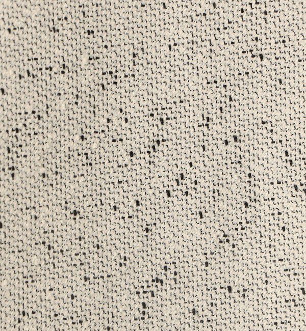 DES PRES「メランジツイル クルーネックコンパクトジャケット」|ノーカラージャケット|