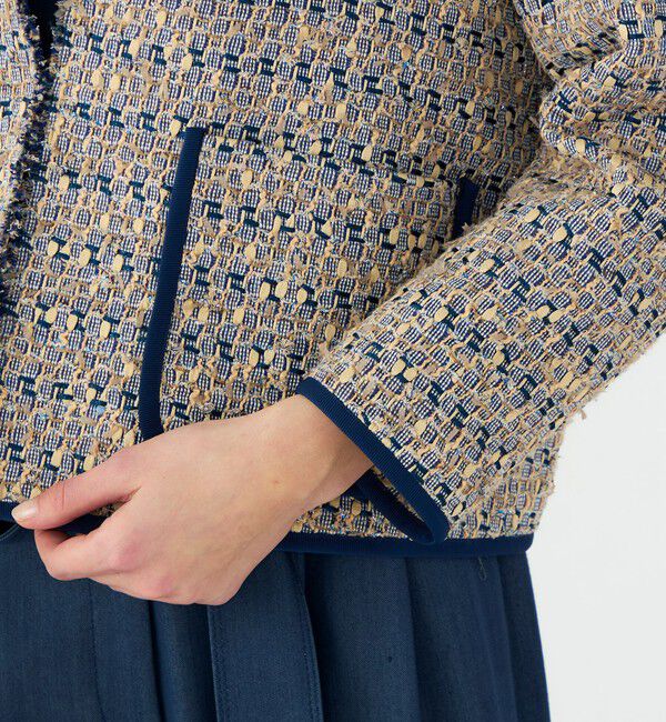 Ballsey「Blueberry Tarte クルーネックジャケット」|ノーカラージャケット|