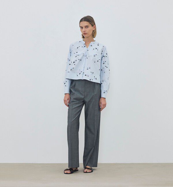 DES PRES「【WEB先行予約】トライアングルクロスプリント バルジングブラウス」|シャツ・ブラウス|