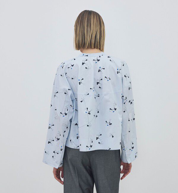 DES PRES「【WEB先行予約】トライアングルクロスプリント バルジングブラウス」|シャツ・ブラウス|