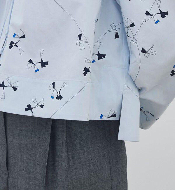 DES PRES「【WEB先行予約】トライアングルクロスプリント バルジングブラウス」|シャツ・ブラウス|