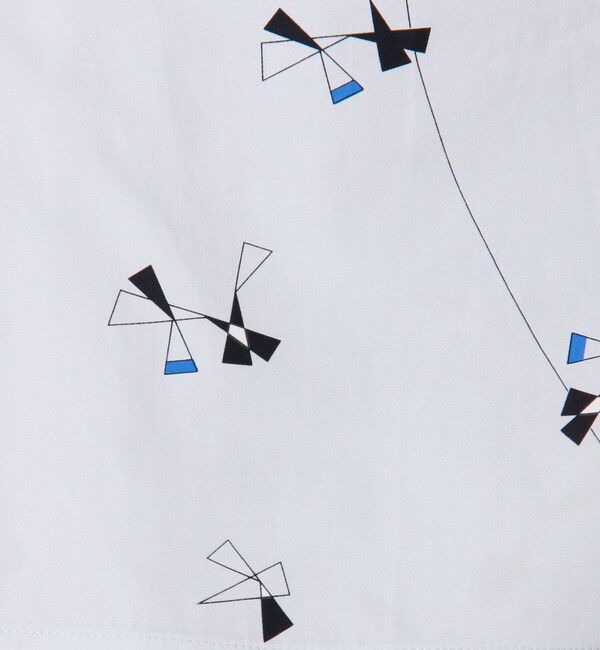 DES PRES「【WEB先行予約】トライアングルクロスプリント バルジングブラウス」|シャツ・ブラウス|