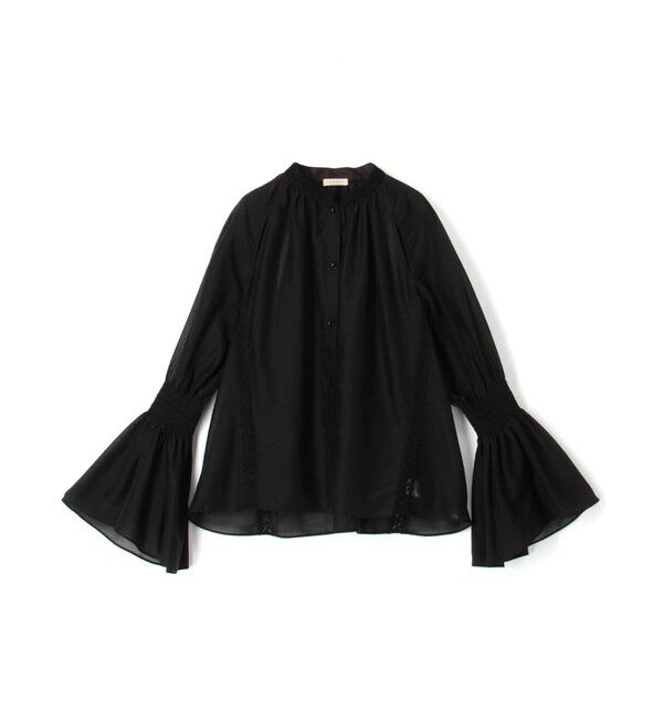 DES PRES「【WEB先行予約】コットンシルクローン ラグランスリットブラウス」|シャツ・ブラウス|19 ブラック