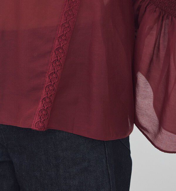 DES PRES「【WEB先行予約】コットンシルクローン ラグランスリットブラウス」|シャツ・ブラウス|