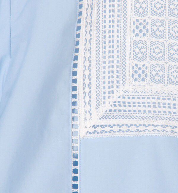 CABaN「コットンタイプライター レースボザムシャツ」|シャツ・ブラウス|