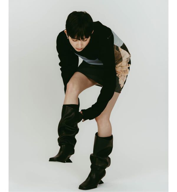 JOINT WORKS「Knuth Marf/クヌースマーフ drape long boots」|ロングブーツ|