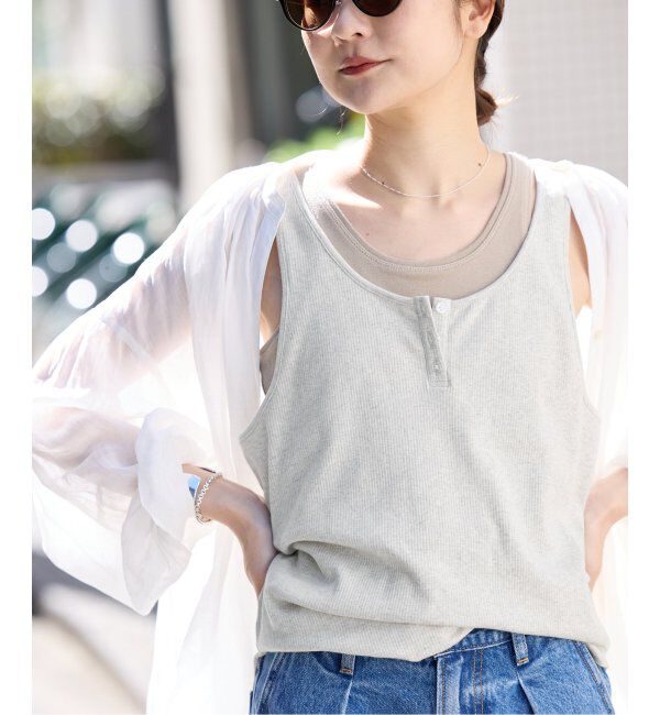 SLOBE IENA「ヘンリーパックタンク」|Tシャツ・カットソー|