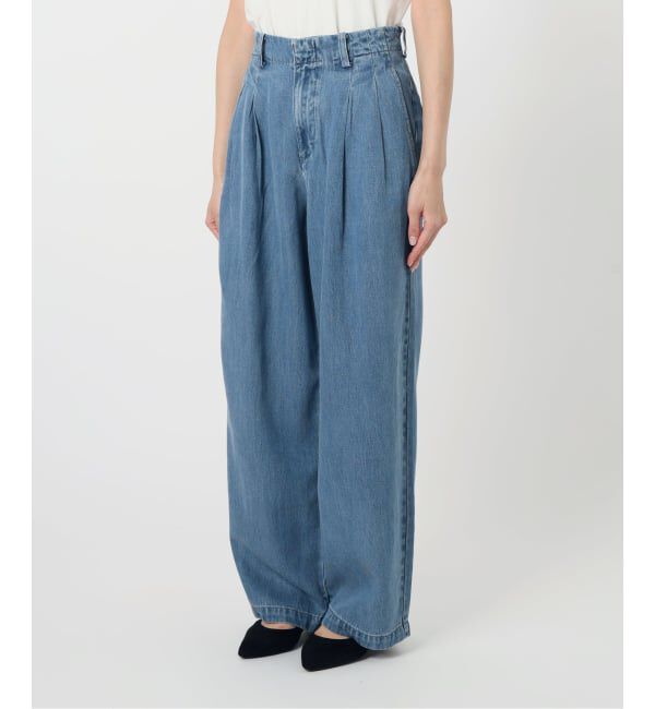 SLOBE IENA「《4サイズ展開/追加4》LEDENIM TUCK TROUSERデニム」|デニム|