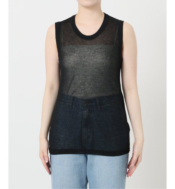 IENA LA BOUCLE「《追加》IENA LA BOUCLE 水撚りガスフライスノースリーブ」|Tシャツ・カットソー|