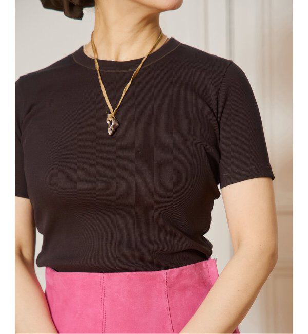 IENA LA BOUCLE「《追加》IENA LA BOUCLE ライトリブハーフスリーブプルオーバー2」|Tシャツ・カットソー|