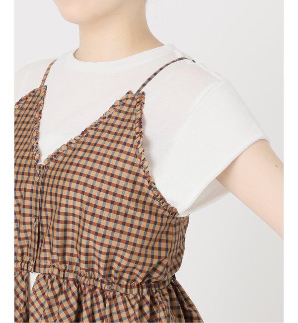 IENA LA BOUCLE「IENA LA BOUCLE C/Pポプリンチェックキャミソール」|キャミソール|