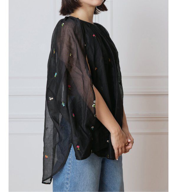 IENA LA BOUCLE「IENA LA BOUCLE フラワー刺繍ボレロブラウス」|シャツ・ブラウス|