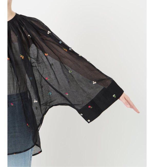 IENA LA BOUCLE「IENA LA BOUCLE フラワー刺繍ボレロブラウス」|シャツ・ブラウス|