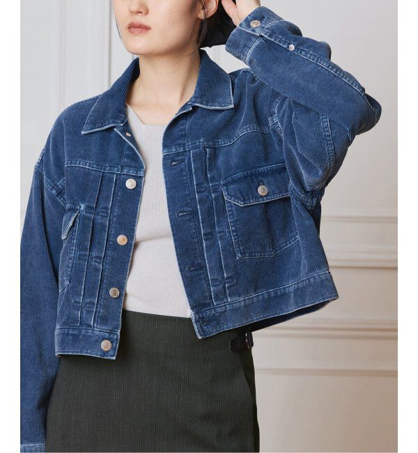 IENA LA BOUCLE「IENA LA BOUCLE インディゴコーデュロイブルゾン」|その他|ブルー A