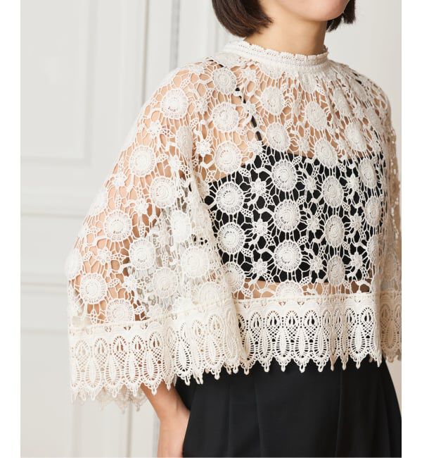 IENA LA BOUCLE「IENA LA BOUCLE レースポンチョ」|シャツ・ブラウス|