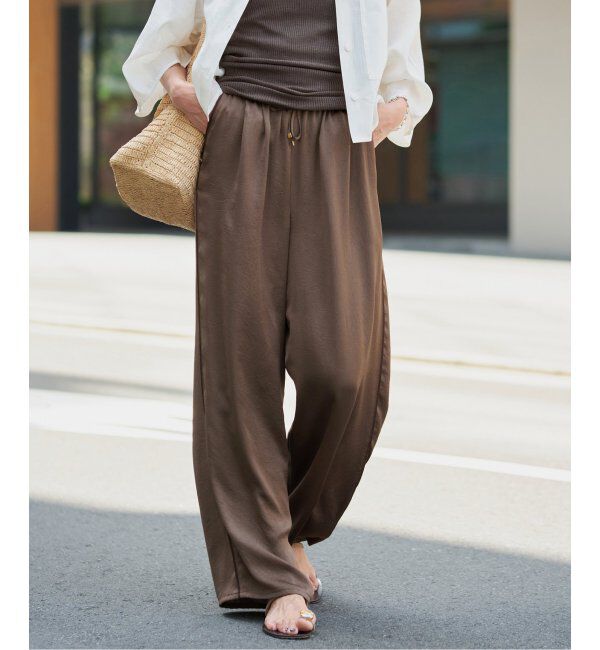 IENA「サテンリラックスパンツ」|その他|
