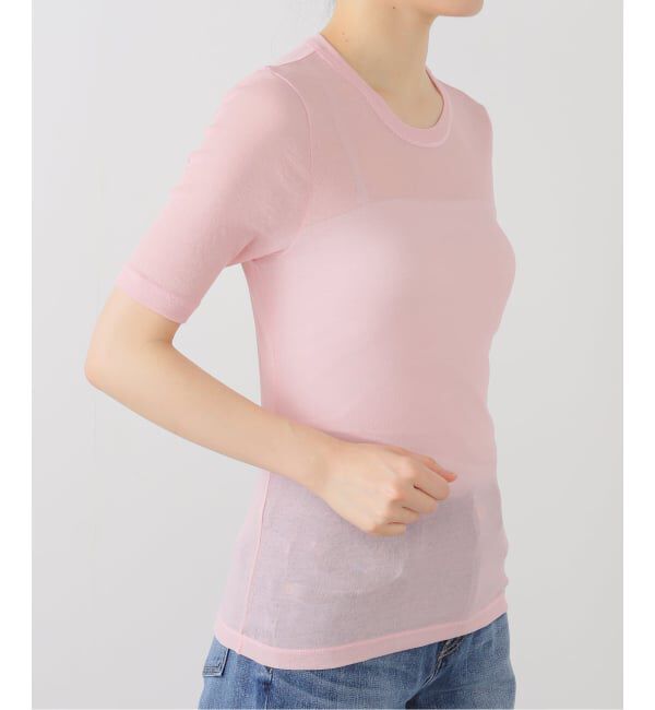 IENA LA BOUCLE「《追加2》IENA LA BOUCLE 水撚りガスフライス半袖プルオーバー」|Tシャツ・カットソー|