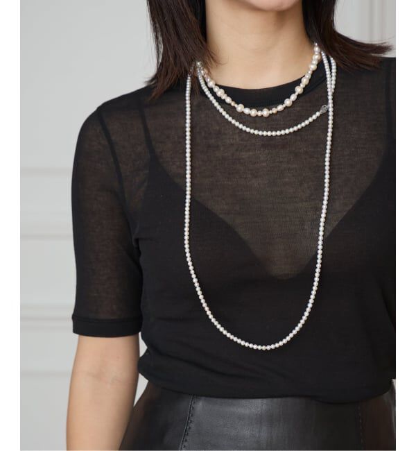 IENA LA BOUCLE「《追加2》IENA LA BOUCLE 水撚りガスフライス半袖プルオーバー」|Tシャツ・カットソー|