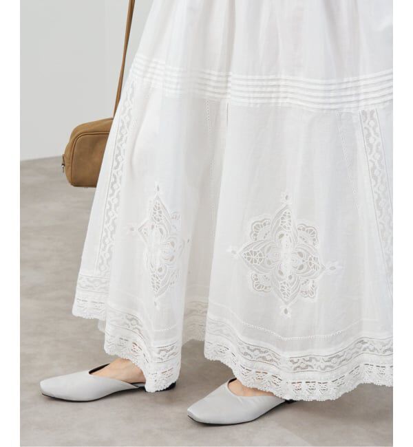 IENA「《WEB限定/追加》コットンレーススカート」|スカート|
