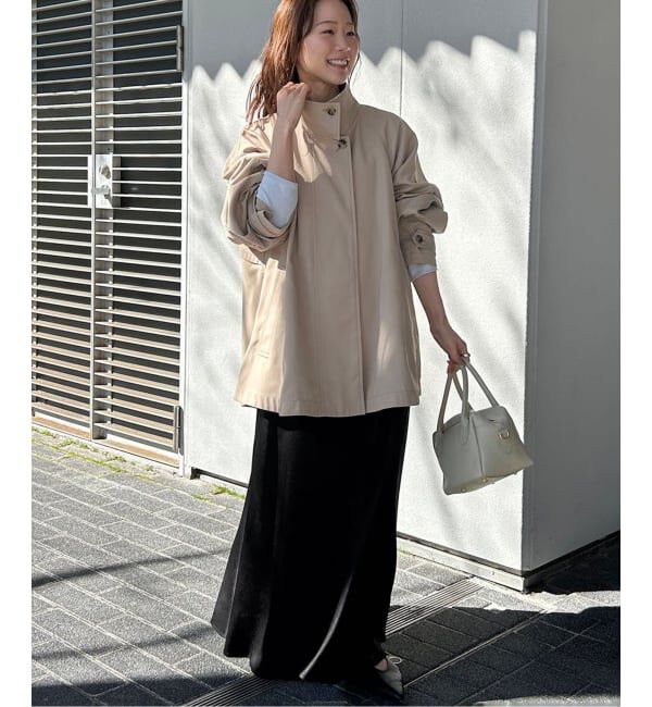 SLOBE IENA「《WEB限定カラー有り/追加》グロッシーサテンフレアスカート」|スカート|