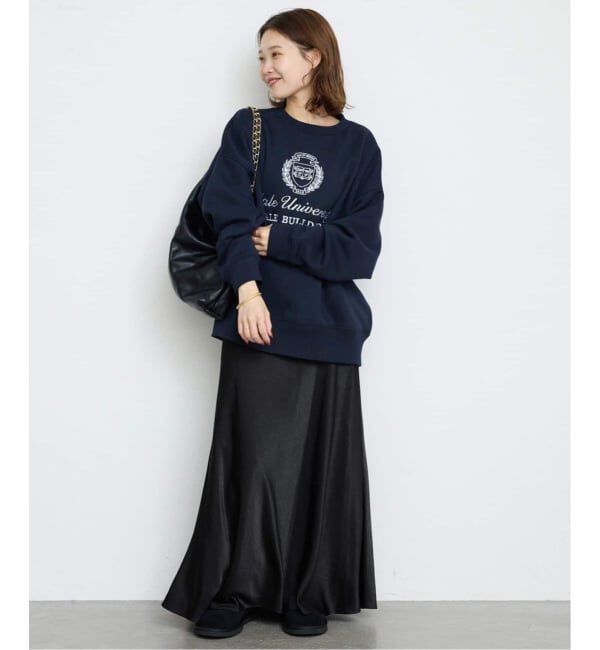 SLOBE IENA「《WEB限定カラー有り/追加》グロッシーサテンフレアスカート」|スカート|