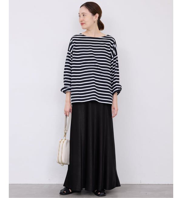 SLOBE IENA「《WEB限定カラー有り/追加》グロッシーサテンフレアスカート」|スカート|