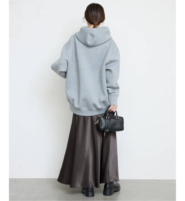 SLOBE IENA「《WEB限定カラー有り/追加》グロッシーサテンフレアスカート」|スカート|