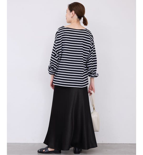 SLOBE IENA「《WEB限定カラー有り/追加》グロッシーサテンフレアスカート」|スカート|