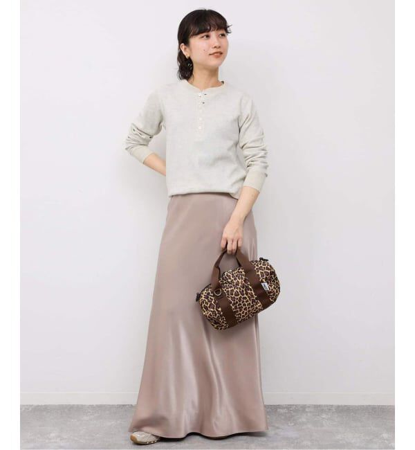 SLOBE IENA「《WEB限定カラー有り/追加》グロッシーサテンフレアスカート」|スカート|