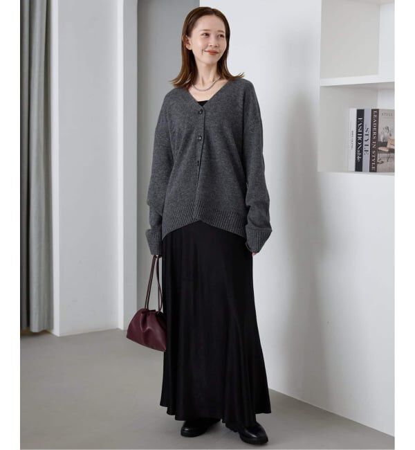 SLOBE IENA「《WEB限定カラー有り/追加》グロッシーサテンフレアスカート」|スカート|