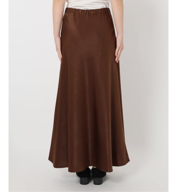SLOBE IENA「《WEB限定カラー有り/追加》グロッシーサテンフレアスカート」|スカート|