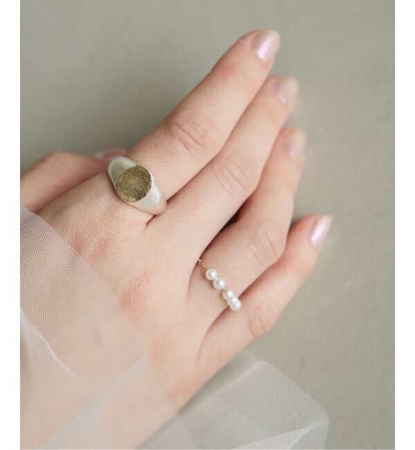 IENA「GIGI/ジジ 別注 PEARL CHAIN RING EX」|リング|