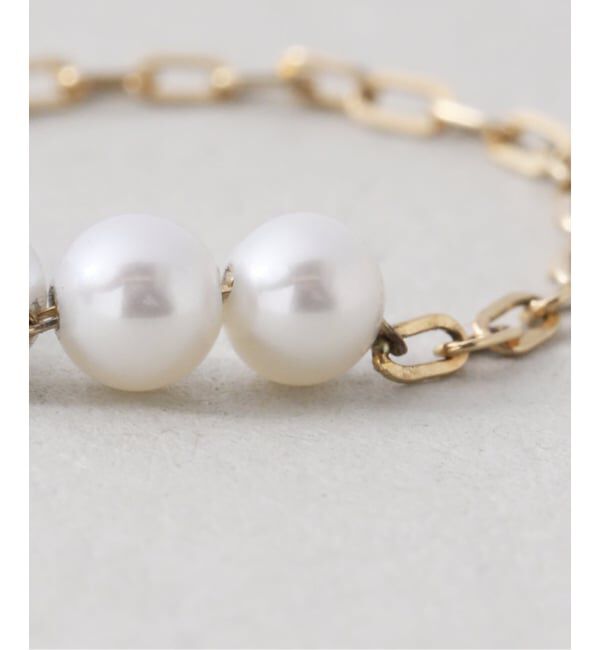 IENA「GIGI/ジジ 別注 PEARL CHAIN RING EX」|リング|
