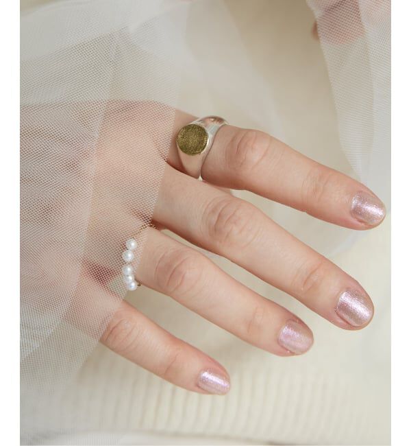 IENA「GIGI/ジジ 別注 PEARL CHAIN RING EX」|リング|